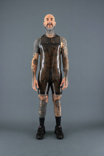CHEST ZIP SHORT SUIT