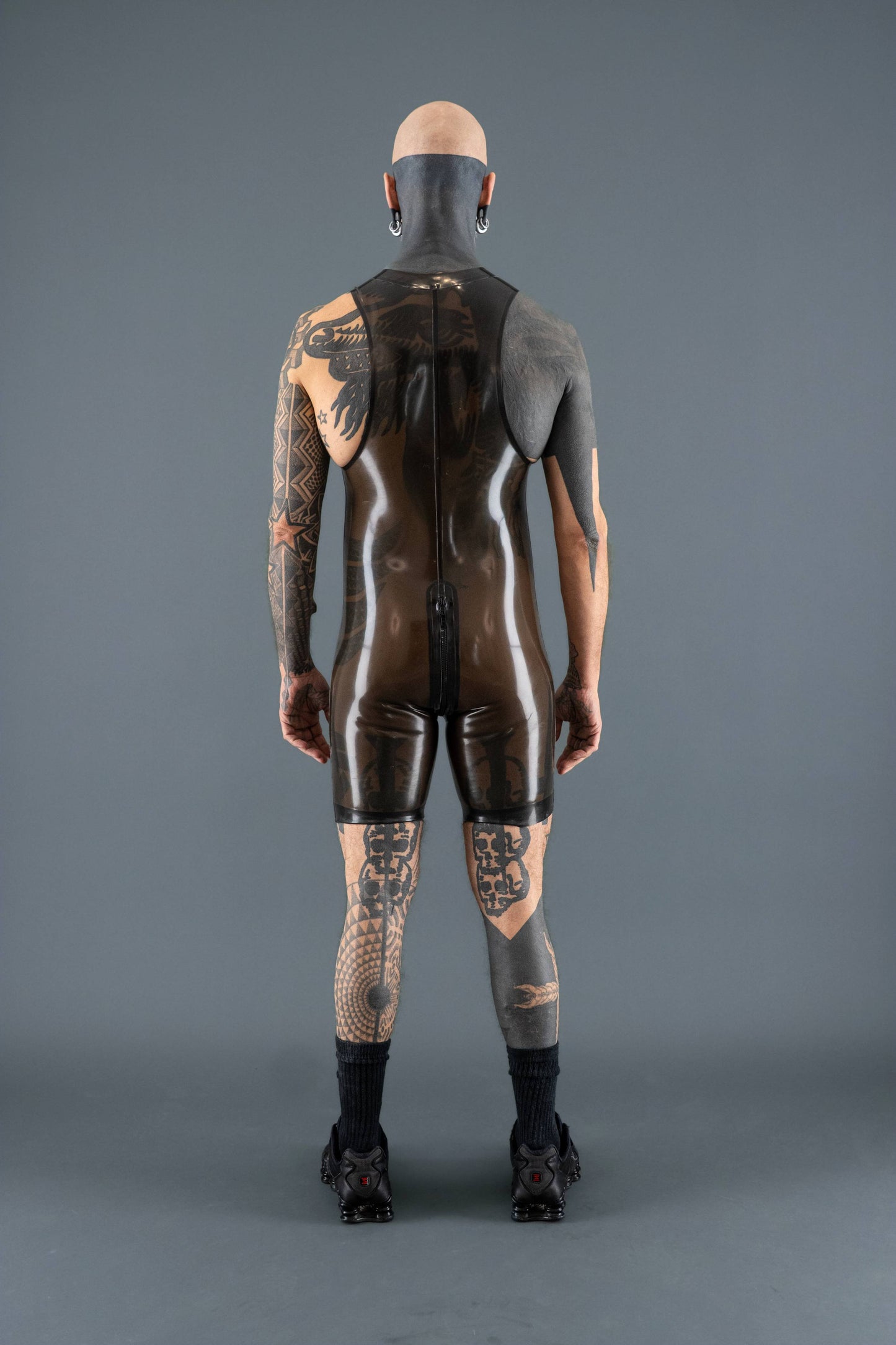 CHEST ZIP SHORT SUIT
