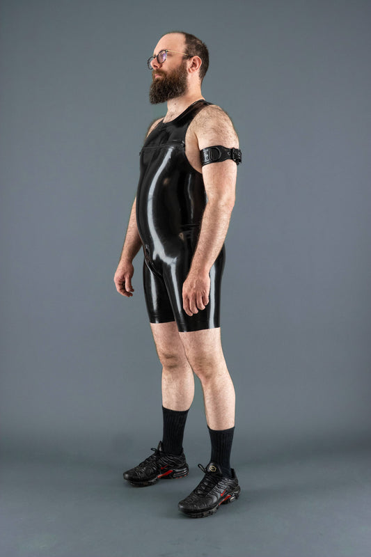 CHEST ZIP SHORT SUIT