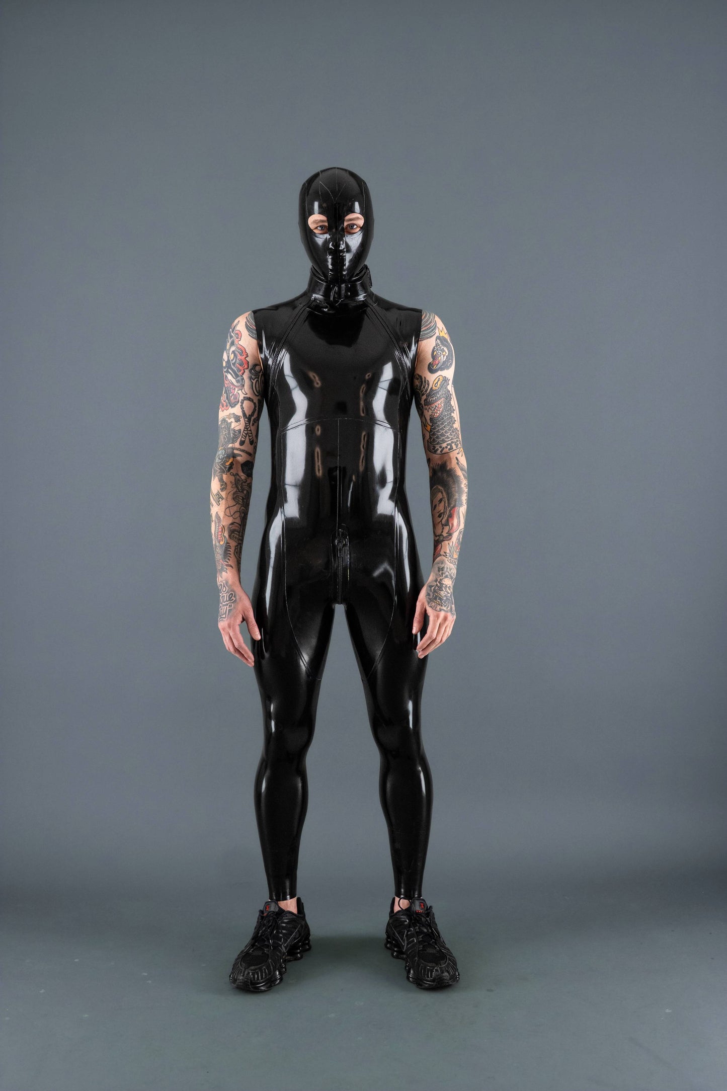 Sleeveless Biker Zip Suit